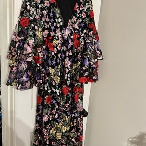 Buddy Love Floral Maxi Dress - Black, Red, Purple